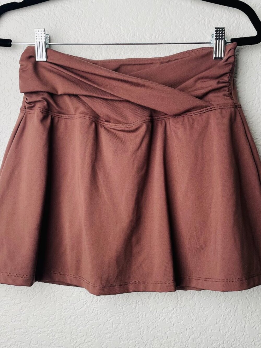 Yogalicious Lux Crosstown Skort Chocolate Brown Stretchy Casual Sporty | Small